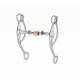 Turn-Two Equine Stainless Steel 3-pc Roller Double Rein Bit