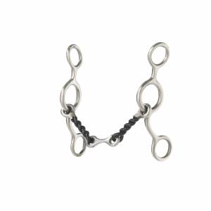 Turn-Two Equine Stainless Steel Sweet Iron Twisted Dogbone Jr Cowhorse Bit