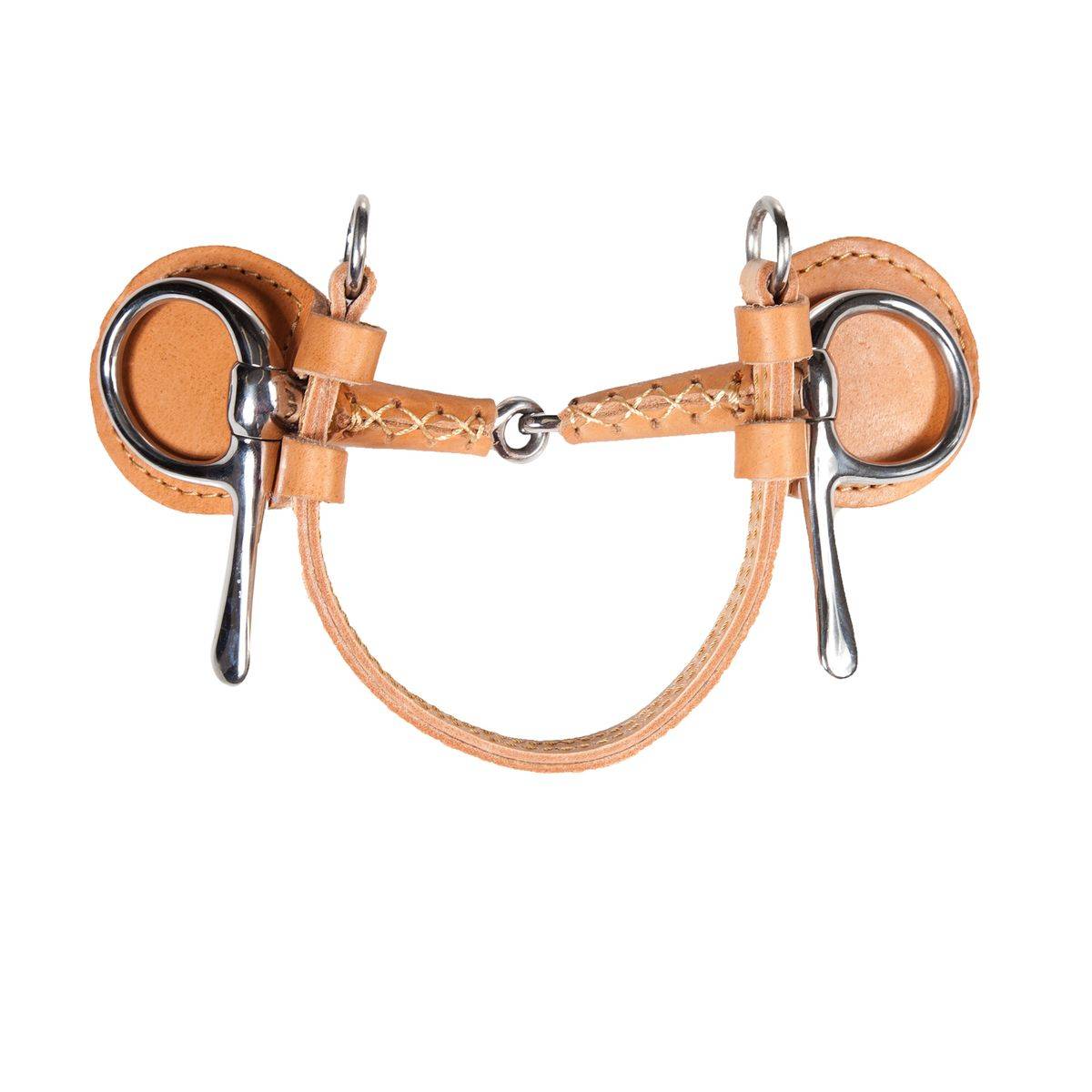 Finntack Leather Covered Snaffle Frisco June Half Cheek Driving Bit