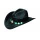 Blazin Roxx Raffia Hat w/ Diamond & Turquoise Conchos