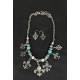 Blazin Roxx Multi Fleur Crystal Crosses Necklace and Earrings