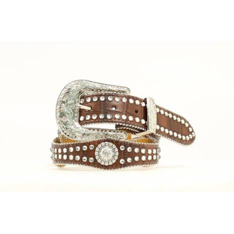Nocona Youth Scalloped Belt with Round Conco Bling