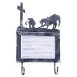 Tough-1 Deluxe Stall Card Holder with  Hooks - Western Cross