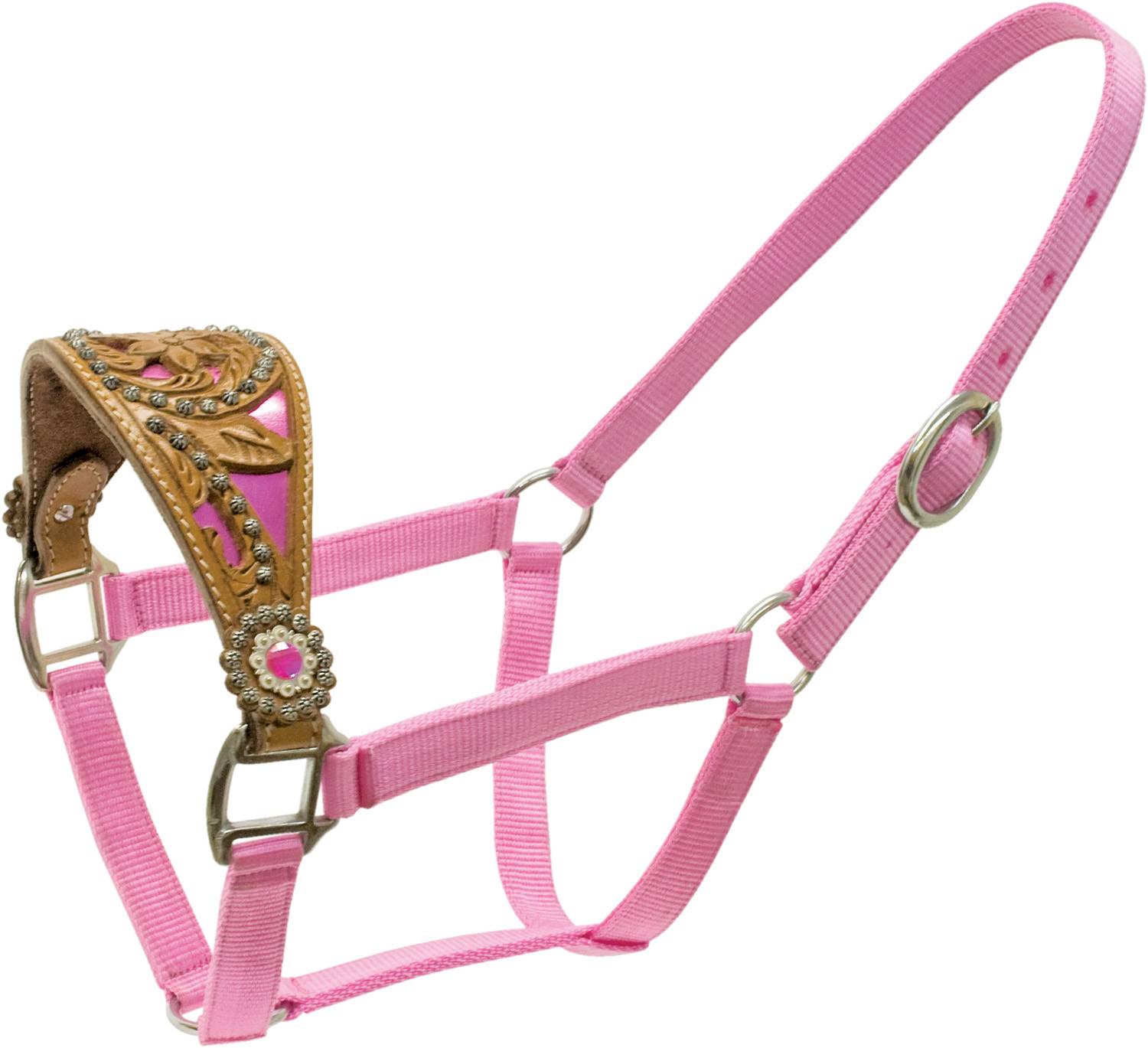 ABETTA Halter with  Metallic Filigree Noseband