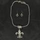Blazin Roxx Fleur Chain Necklace and Earrings Set