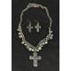 Blazin Roxx Crystal Cross and Beads Necklace Set
