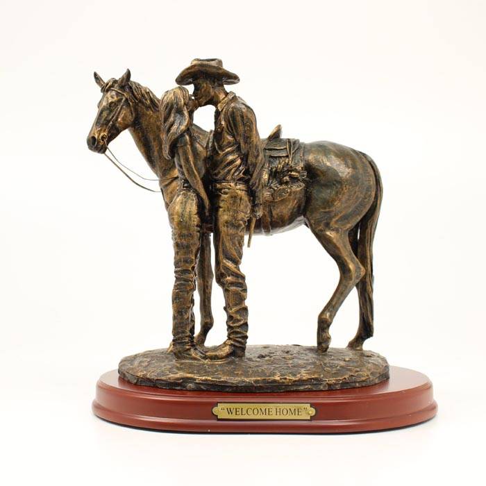 Western Moments Welcome Home Statue HorseLoverZ   5 676523 