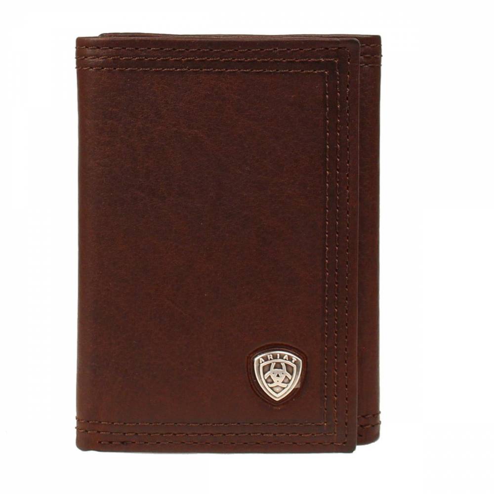 ARIAT Mens Tri-fold Shield Work Wallet | HorseLoverZ