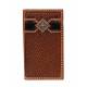 ARIAT Mens Rodeo Basketweave/Croc Inly Wallet
