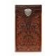 ARIAT Mens Rodeo Tooled Gator Logo Concho Wallet