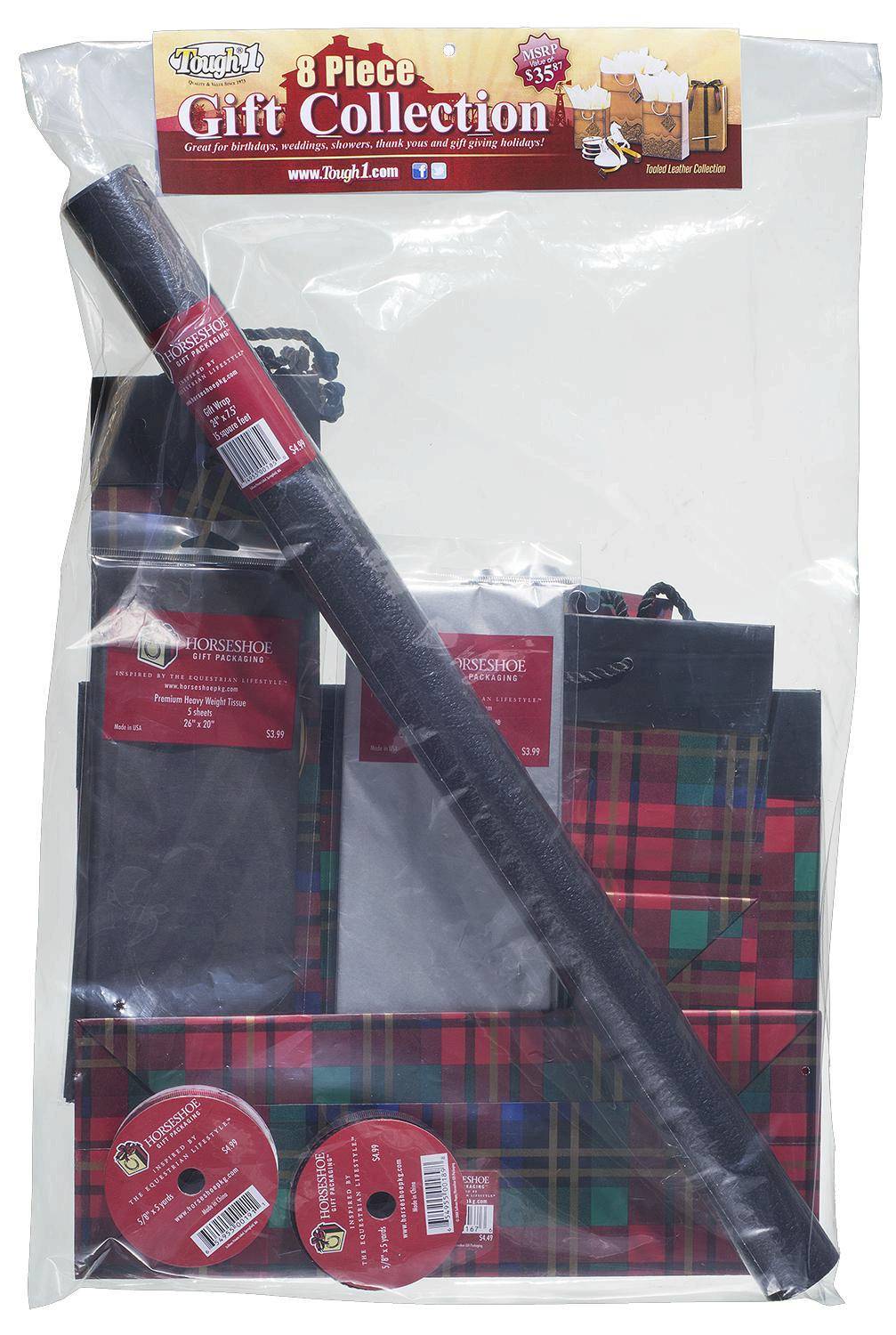 Festive Plaid Gift Wrap Gift Wrap 8 Pack
