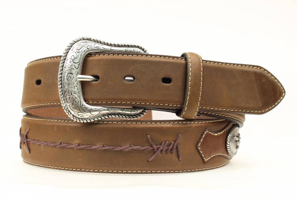 Nocona Barbwire Lace Longhorn Concho Belt | HorseLoverZ