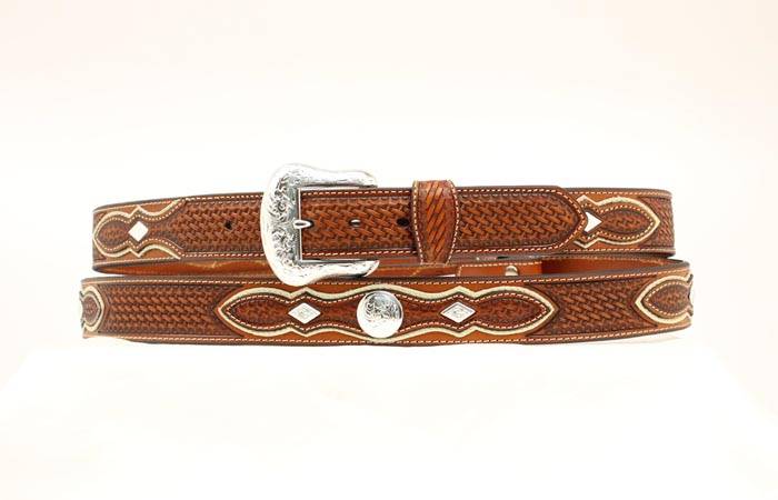 Nocona Pro Basketweave Concho Tabs Belt