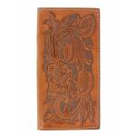 Nocona Pro Floral Tooled Rodeo Wallet
