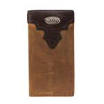 Nocona Rodeo Distressed Overlay Wallet with  Logo Concho