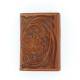Nocona Trifold Floral Tooled Wallet