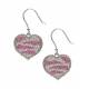 Montana Silversmiths Candied Collection Hearts with Pink Zebra Stripes Earrings
