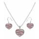 Montana Silversmiths Candied Hearts with Pink Zebra Stripes Jewelry Set