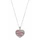 Montana Silversmiths Candied Collection Hearts with Pink Zebra Stripes Necklace