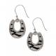 Montana Silversmiths Candied Collection Horseshoes with Zebra Stripes Earrings