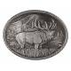 Montana Silversmiths Gunmetal Outdoor Series Wild Elk Carved Buckle