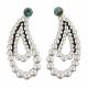 Montana Silversmiths Silver and Turquoise Beaded Paisley Earrings