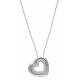 Montana Silversmiths Silver Tone and Crystal Nested Hearts Necklace
