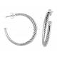Montana Silversmiths Twisted Rope and Wire Three Quarter Hoop Earrings