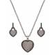 Montana Silversmiths Vintage Charm Quilted Heart Jewelry Set