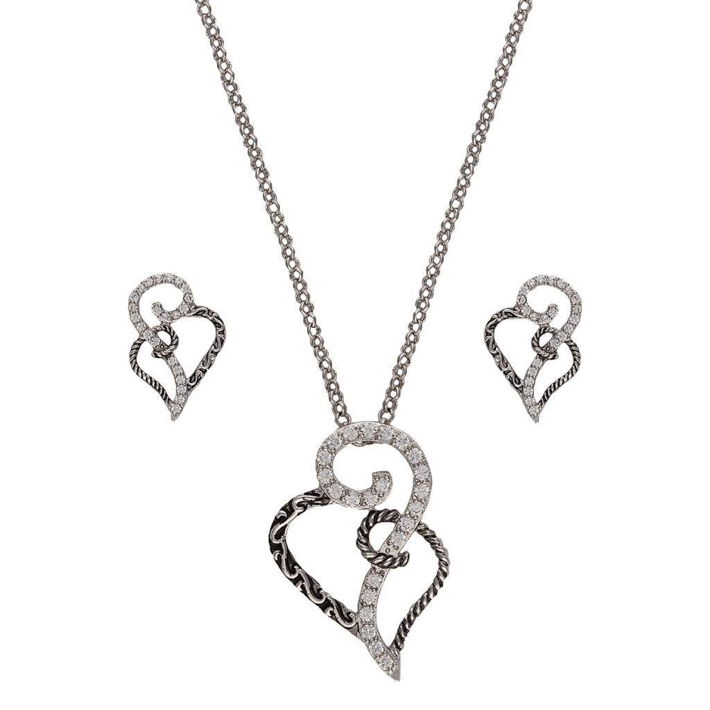 Montana Silversmiths Woven Hearts Jewelry Set