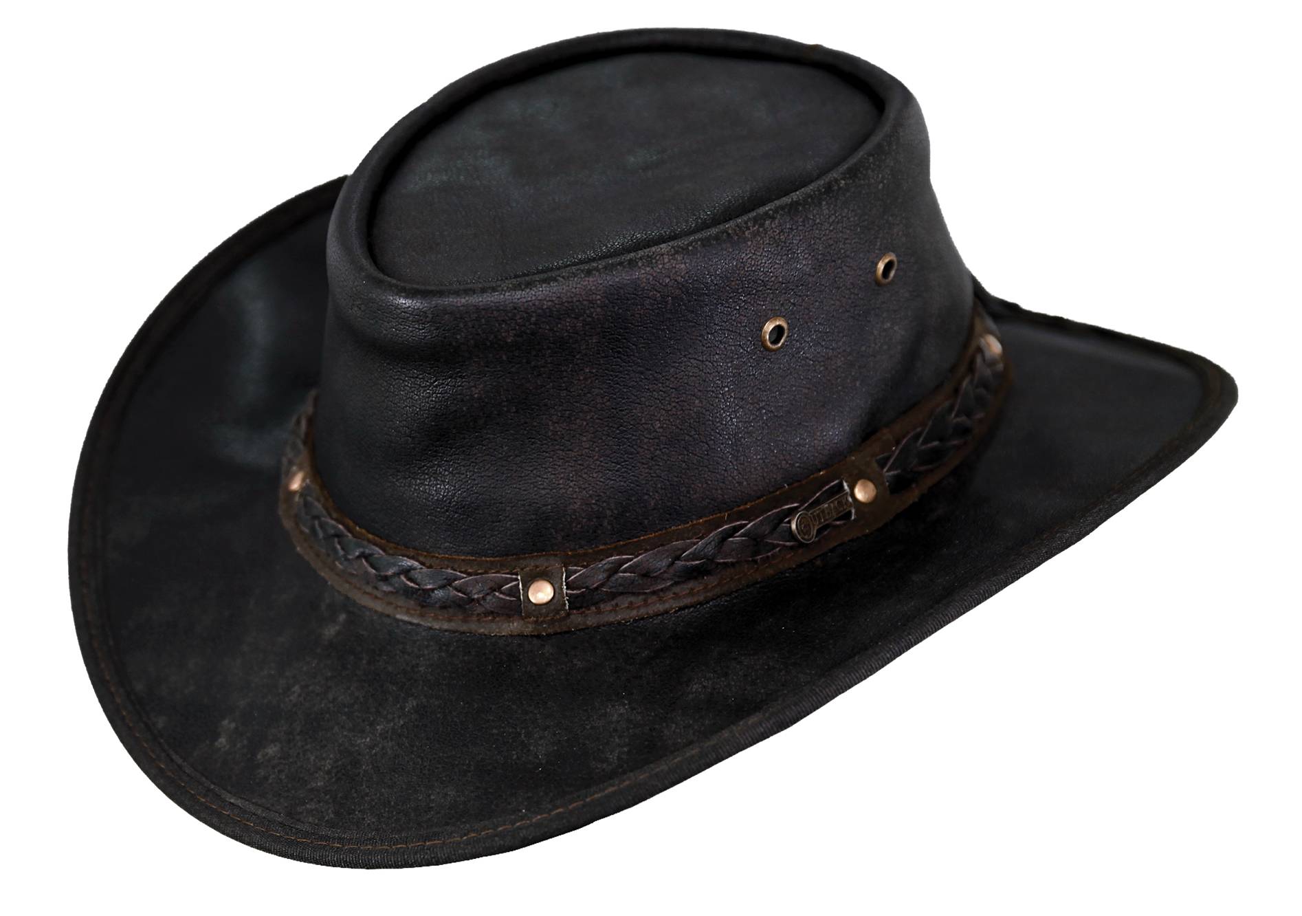 Outback Trading Iron Bark Leather Hat