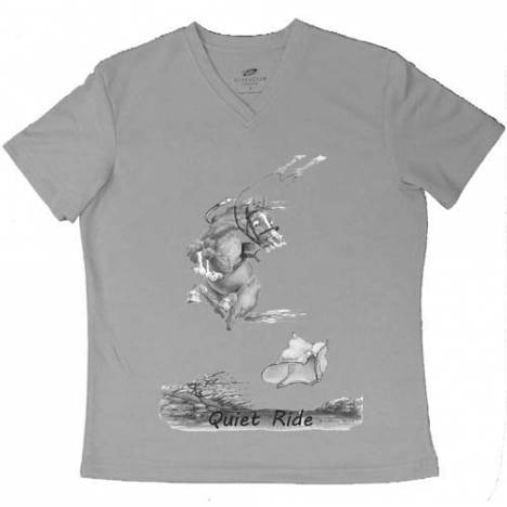 A Quiet Ride V-Neck Ladies Tee Shirt