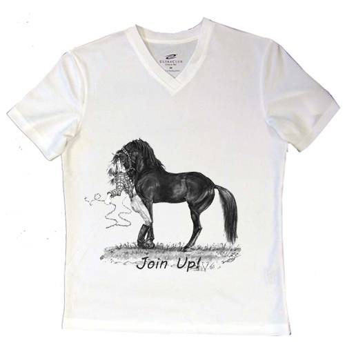 Join Up! V-Neck Ladies Tee Shirt