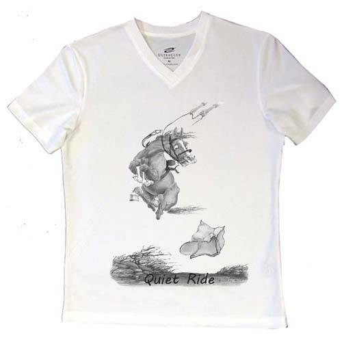 A Quiet Ride V-Neck Ladies Tee Shirt