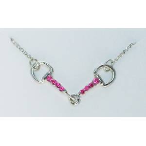 Finishing Touch Snaffle Bit Necklace With  Stones
