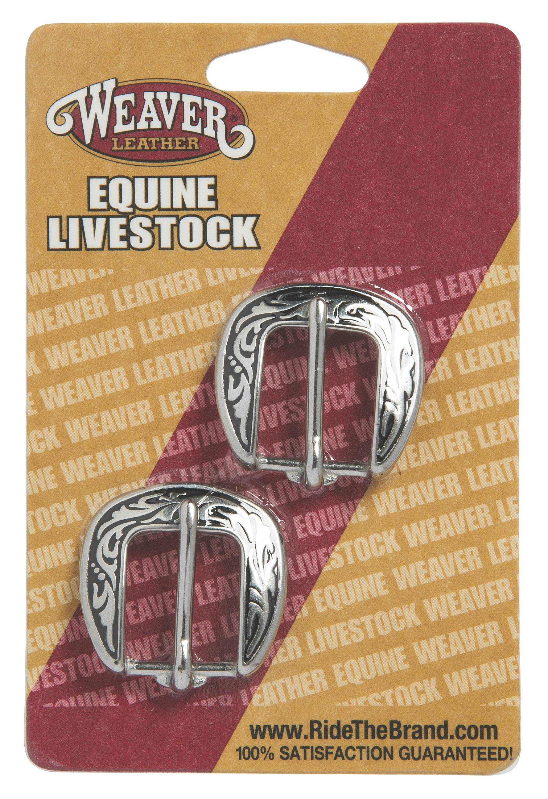 Weaver Leather Black Steel Floral Buckle