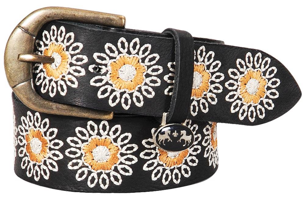 Equine Couture Marie Leather Belt - XL / Black