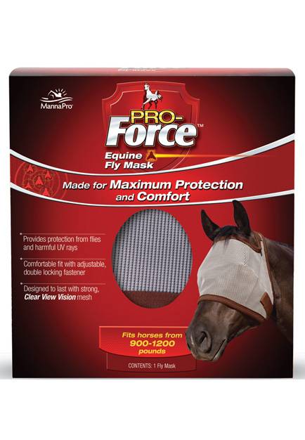Pro-Force Equine Fly Mask With Ears & Equi-Glo