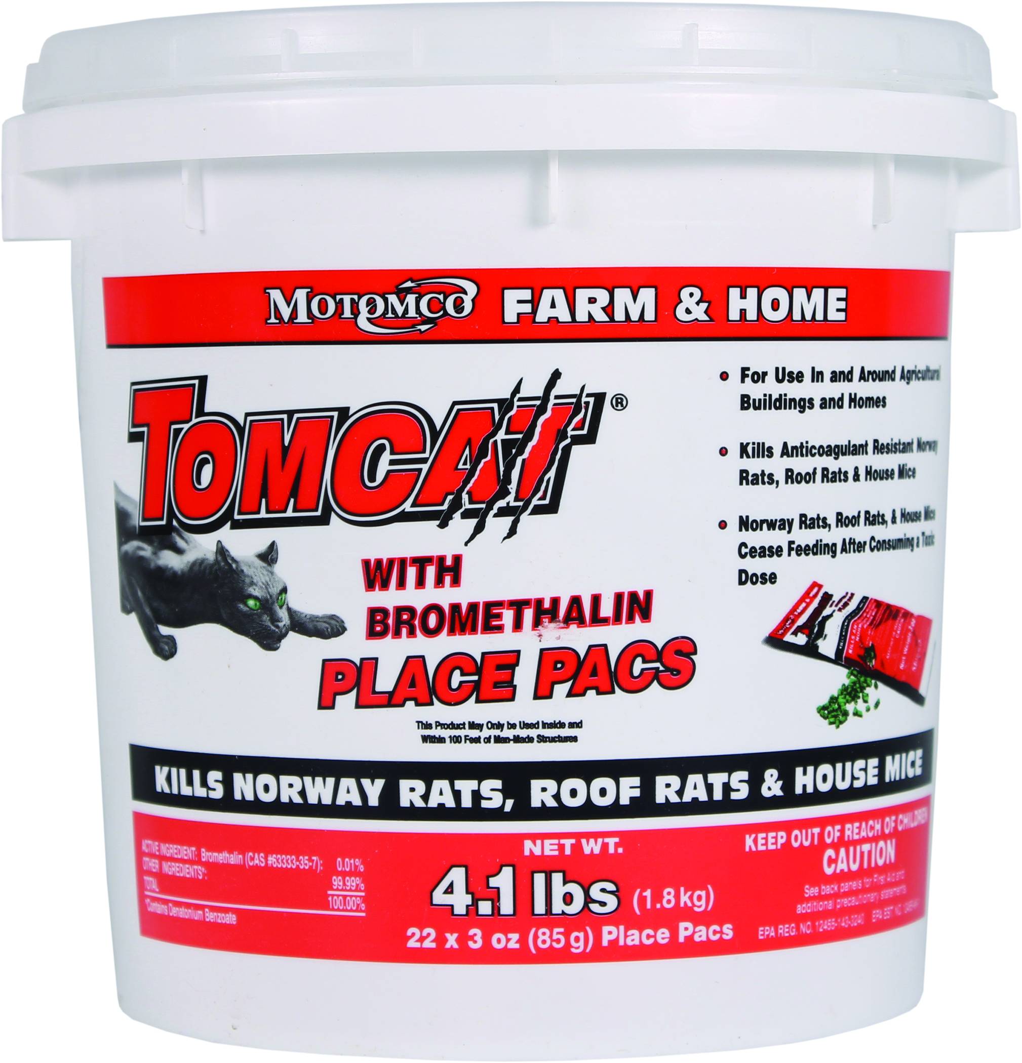 Tomcat With Bromethalin Place Pacs Pail