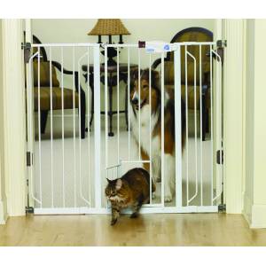 Carlson Extra Tall Walk-Thru Gate With Pet Door