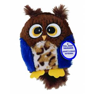 SPOT Hoots Owl Plush Squeaker Dog Toy