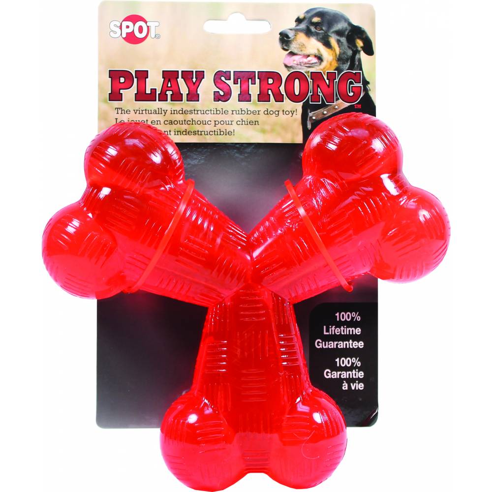 SPOT Play Strong Rubber Trident Dog Toy | HorseLoverZ
