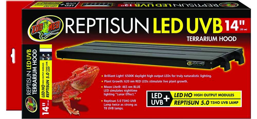 Zeeanemoon Levendig Implementeren ReptiSun LED Uvb Terrarium Hood | HorseLoverZ