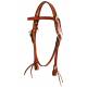 Circle Y Rope Edge Slotted Concho Browband Headstall