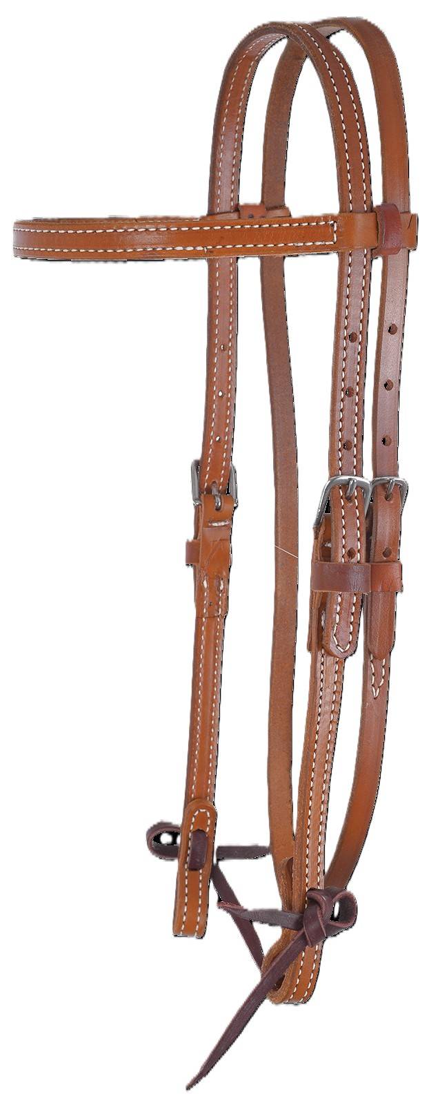 Circle Y 5/8" Classic Stitched Plain Browband Headstall