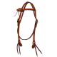Circle Y Flared Browband Hand Tooled Headstall