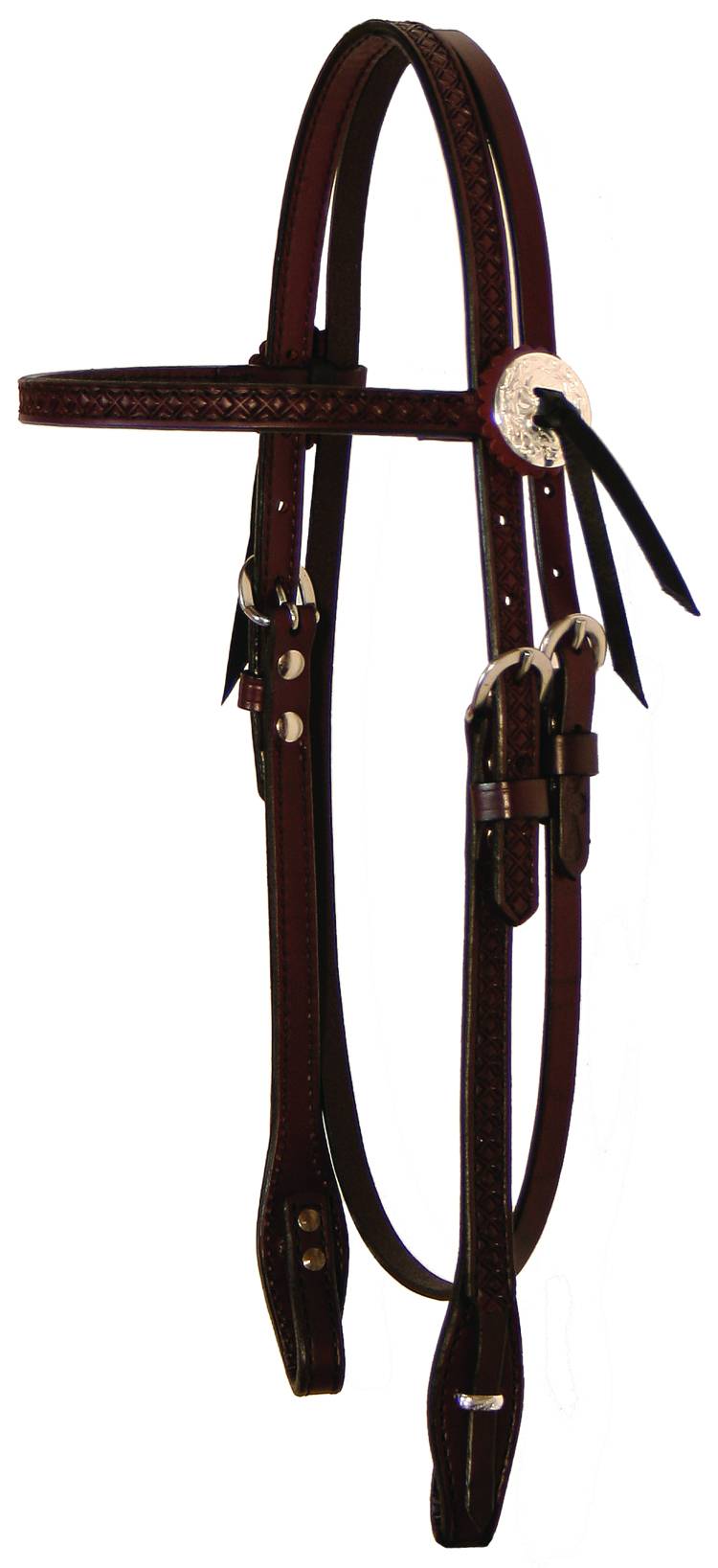 Circle Y Goodnight Diamond Tooled Browband Headstall