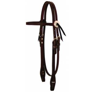 Circle Y Goodnight Diamond Tooled Browband Headstall