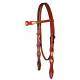 Circle Y Rawhide Lace Hand Tooled Browband Headstall