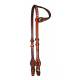 Circle Y One Ear Scalloped Star Concho Headstall